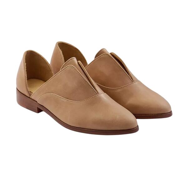 Nisolo Shoes - NISOLO Womens Emma D'Orsay Flats SIZE 6M EU 36 Tan Beige Leather Slip On NIB